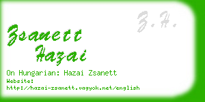 zsanett hazai business card